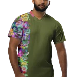 wild peach clothing unisex sports t shirt army green front 6