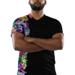 wild peach clothing unisex sports t shirt black front 1