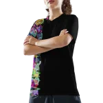 wild peach clothing unisex sports t shirt black front 2