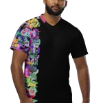 wild peach clothing unisex sports t shirt black front 3
