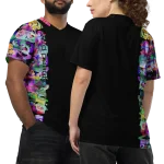 wild peach clothing unisex sports t shirt black front 6