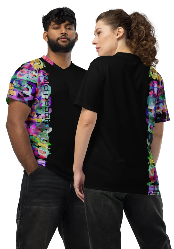 wild peach clothing | Block Party Black Sports T-shirt | Front 6