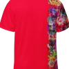 wild peach clothing unisex sports t shirt carmine red back 2