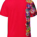 wild peach clothing unisex sports t shirt carmine red back 2