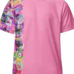 wild peach clothing unisex sports t shirt carnation pink front 4