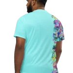 wild peach clothing unisex sports t shirt celeste blue back 1