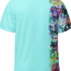 wild peach clothing unisex sports t shirt celeste blue back 2
