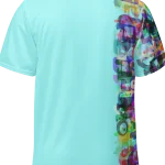 wild peach clothing unisex sports t shirt celeste blue back 2