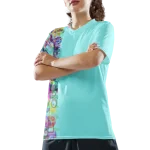 wild peach clothing unisex sports t shirt celeste blue front 1