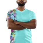 wild peach clothing unisex sports t shirt celeste blue front 2