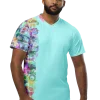 wild peach clothing unisex sports t shirt celeste blue front 3