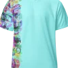 wild peach clothing unisex sports t shirt celeste blue front 4