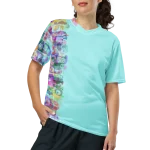 wild peach clothing unisex sports t shirt celeste blue front 5
