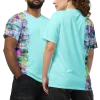 wild peach clothing unisex sports t shirt celeste blue front 6