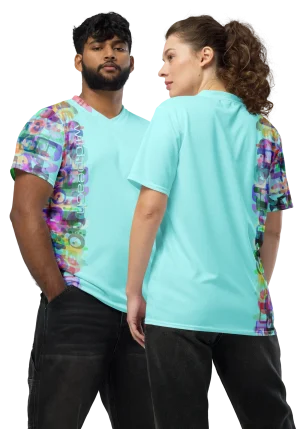 wild peach clothing unisex sports t shirt celeste blue front 6