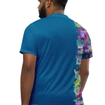 wild peach clothing unisex sports t shirt cerulean blue back 4