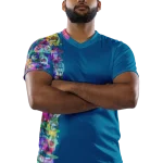 wild peach clothing unisex sports t shirt cerulean blue front 2