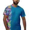 wild peach clothing unisex sports t shirt cerulean blue front 3