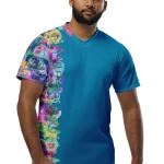 wild peach clothing unisex sports t shirt cerulean blue front 3