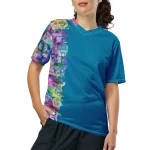 wild peach clothing unisex sports t shirt cerulean blue front 5