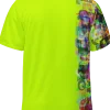 wild peach clothing unisex sports t shirt chartreuse yellow back 1