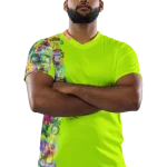 wild peach clothing unisex sports t shirt chartreuse yellow front 1