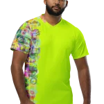 wild peach clothing unisex sports t shirt chartreuse yellow front 3