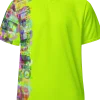 wild peach clothing unisex sports t shirt chartreuse yellow front 5
