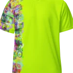wild peach clothing unisex sports t shirt chartreuse yellow front 5
