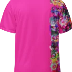 wild peach clothing | Magenta pink sports t-shirt | Back view