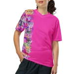 wild peach clothing | Magenta pink sports t-shirt | Front view