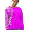 wild peach clothing unisex sweatshirt fuchsia front 3