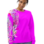 wild peach clothing unisex sweatshirt fuchsia front 3