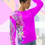 wild peach clothing unisex sweatshirt fuchsia right front 2 alt