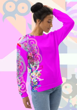 wild peach clothing unisex sweatshirt fuchsia right front 2 alt