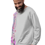 wild peach clothing unisex sweatshirt light grey left front 2