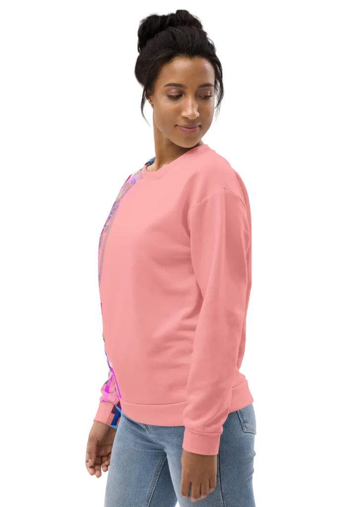 wild peach clothing unisex sweatshirt pink peach left front 3