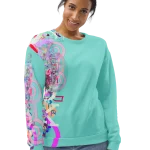 wild peach clothing unisex sweatshirt tiffany blue front 1