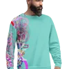 wild peach clothing unisex sweatshirt tiffany blue front 4
