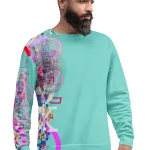 wild peach clothing unisex sweatshirt tiffany blue front 4