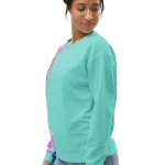 wild peach clothing unisex sweatshirt tiffany blue left front 3