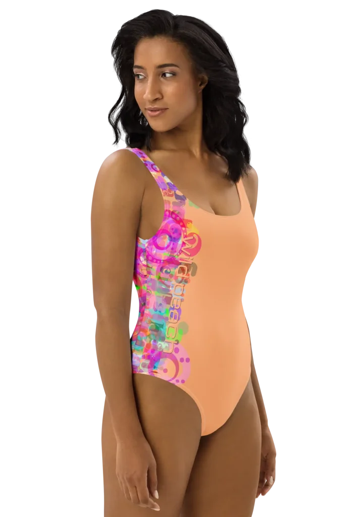 wild peach clothing | Soap Opera Apricot Orange One Piece Swimsuit | Right
