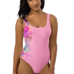 wild peach clothing design 02 carnation pink swimsuit front 1