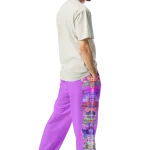 wild peach clothing design 06 heliotrope purple track pants right back