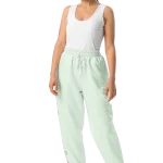 wild peach clothing design 06 honeydew green track pants front 2
