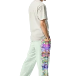 wild peach clothing design 06 honeydew green track pants right back