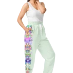 wild peach clothing design 06 honeydew green track pants right front 2