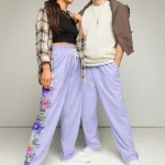 wild peach clothing design 06 lavender purple track pants front 4