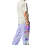 wild peach clothing design 06 lavender purple track pants right back