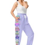 wild peach clothing design 06 lavender purple track pants right front 1